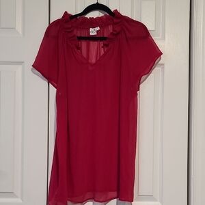 Duo Maternity Pink Sheer Top (D1)